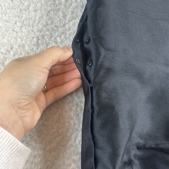 NWOT Moschino Womens Black Silk Blend Sleeveless V-Neck Blouson Dress Size 4 - Picture 9 of 13